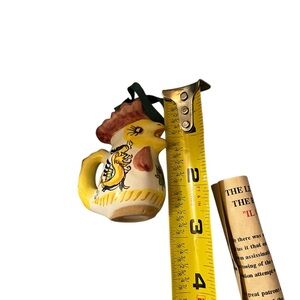 Il Gallo Vintage Chicken Rooster Ceramic Pitcher Handpainted Ornament